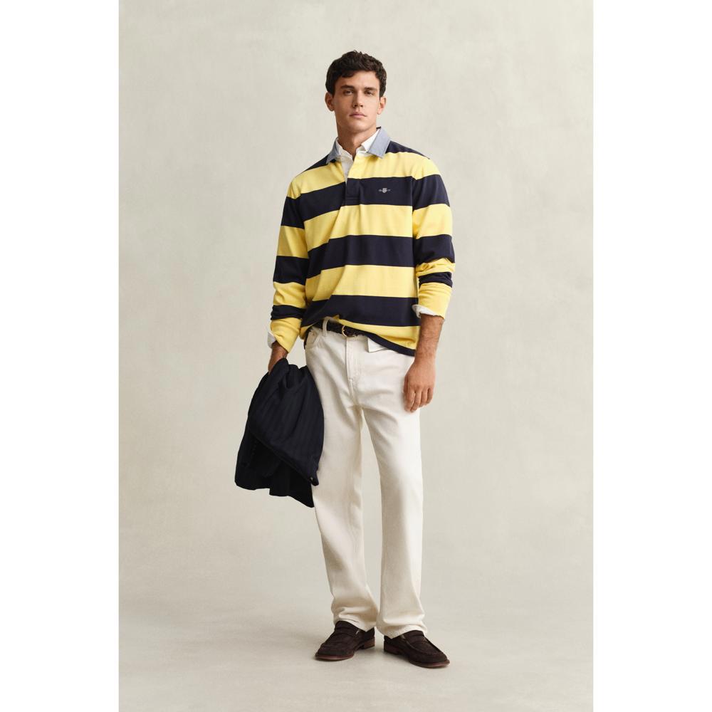 GANT Chambray Collar Striped Heavy Rugger
